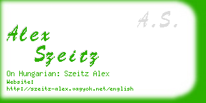 alex szeitz business card